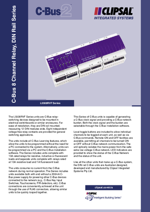 L5508RVF Series C-Bus2 8 Channel Relay Driver, DIN Rail Series