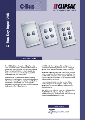 5080NL Saturn Series C-Bus Key Input Units-Technical leaflet