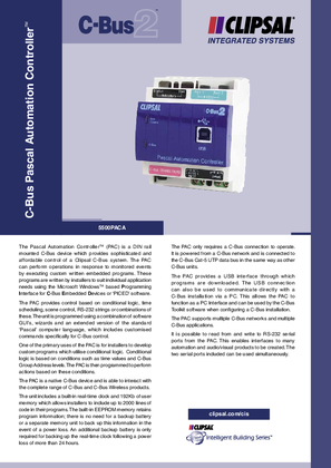 C-Bus Pascal Automation Controller™