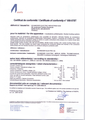 ASEFA Certificate