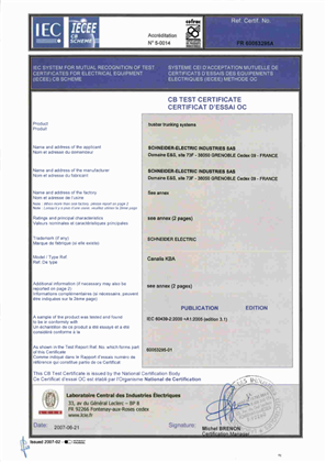 IECEE CB SCHEME Certificate
