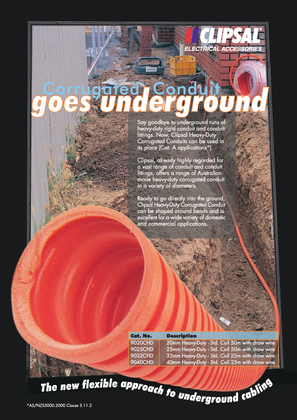 Corrugated Conduit goes underground