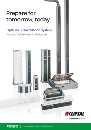 Prepare for tomorrow, today. OptiLine 50 Installation System Product Overview Catalogue, 125006