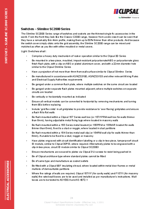 Technical Specifications - Switches - Slimline SC2000 Series