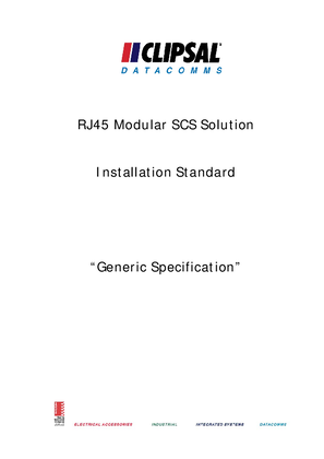 Technical Specifications - Generic specification