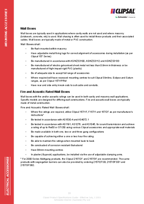 Technical Specifications - Wall Boxes