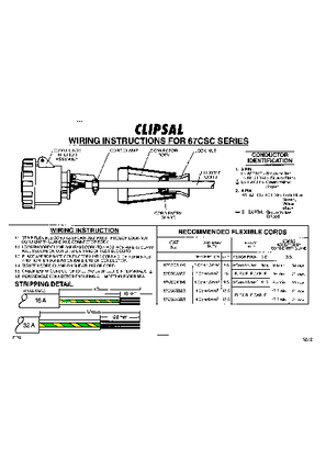 Wiring Instructions - 67CSC Series - F581