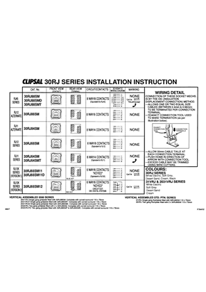 Installation Instructions - 30RJ Series - F794/02