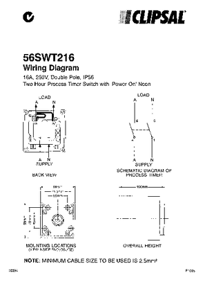 Wiring Instructions - 56SWT216 - F1005