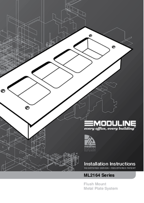 Installation Instructions - F1896 - ML2164 Series Flush Mount Metal Plate System, 19325