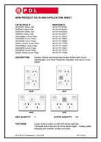 Product Data Sheet - 692 692X 695 695X Double Vertical and Horzontal Socket Outlets with Circuit Identification and RCD Protection Indication, 12615
