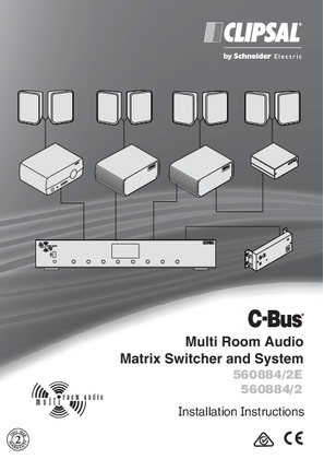 Installation Instructions - F1911/03 - C-Bus Multi Room Audio Matrix Switcher and System, 10319732