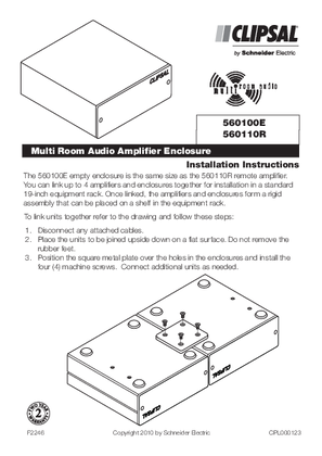 Installation Instructions - F2246 - C-Bus Multi Room Audio Amplifier Enclosure.