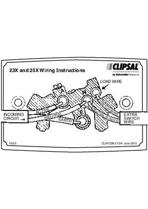Installation Instructions - F995 - 23X and 25X Wiring Instructions, 21341