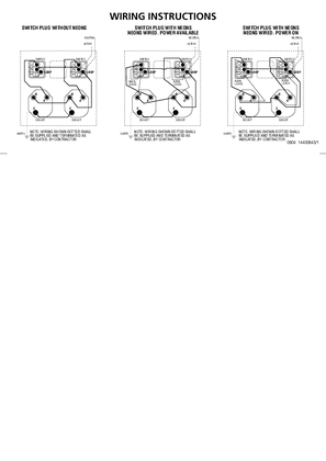 Installation Instructions - Switch Plug Without Neons and Switch Plug with Neons, 14400643/1
