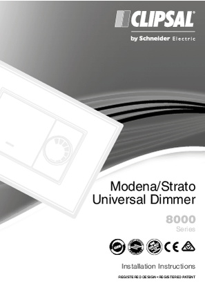 Installation Instructions - F2322/01 - Modena/Strato Universal Dimmer 8000 Series, 23081