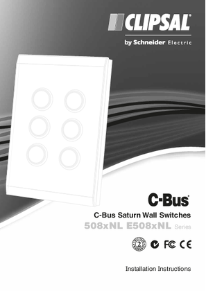 C-Bus - Saturn Wall Switches-Installation Instructions (EN)