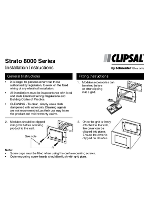 Installation Instructions - F2350/02 - Strato 8000 Series, 23180