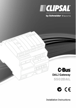 Installation Instructions - F1942/02 - 5502DAL C-Bus DALI Gateway, 23308