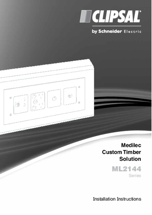 Installation Instructions - F2370/01 - ML2144 Series Medilec Custom Timber Solution, 23660