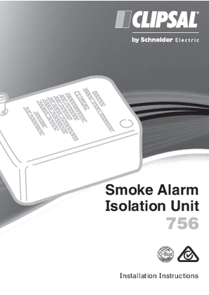 Installation Instructions - F1076/03  - 756 Smoke Alarm Isolation Unit, 19908