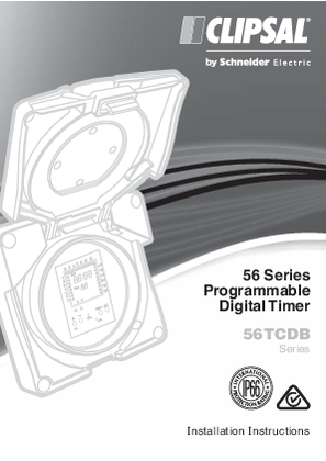 Installation Instructions - F2196/02- 56TCDB Series Programmable Digital Timer 56 Series, 27172