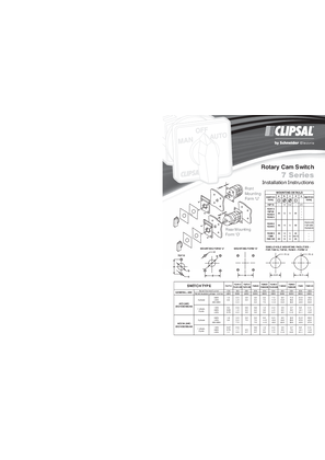 Installation Instructions - F1107/06 - Rotary Cam Switch 7 Series2, 24840