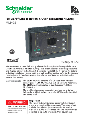 Operating Instructions - F2395/01 - MLHG6 Iso-Gard Line Isolation and Overload Monitor (LIOM)
