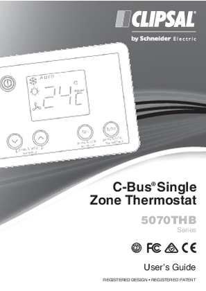 Operating Instructions - F2012/02 - 5070THB Series C-Bus Single Zone Thermostat User’s Guide, 119951