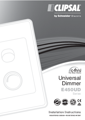 Installation Instructions - F2010/07 - E450UD Series c-thru Universal Dimmer, 122703