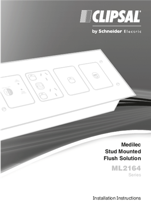 Installation Instructions - F2368/02 - ML2164 Series Medilec Stud Mounted Flush Solution, 112302