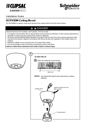 Installation Instructions - DCPH30M-Ceiling Mount, 601740 V1.6