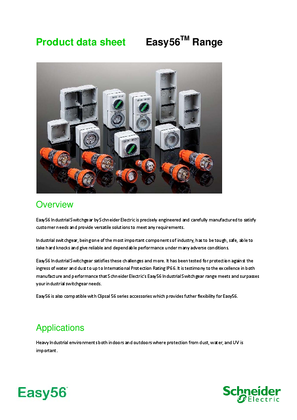Product Data Sheet - Easy56 Range