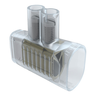 Clipsal - 500 Series, Cable Connector, Two Screw, Clear Insulated, 80A, Suits Up To 2 X 35mm² Cables