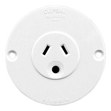 Automatic Switch Socket Outlet 2 Pole Round Earth PIN Safety Shutter 250VAC, 10A