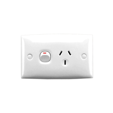 Standard Series, Single Switch Socket Outlet, 250V, 10A, Standard Size, Safety Shutter