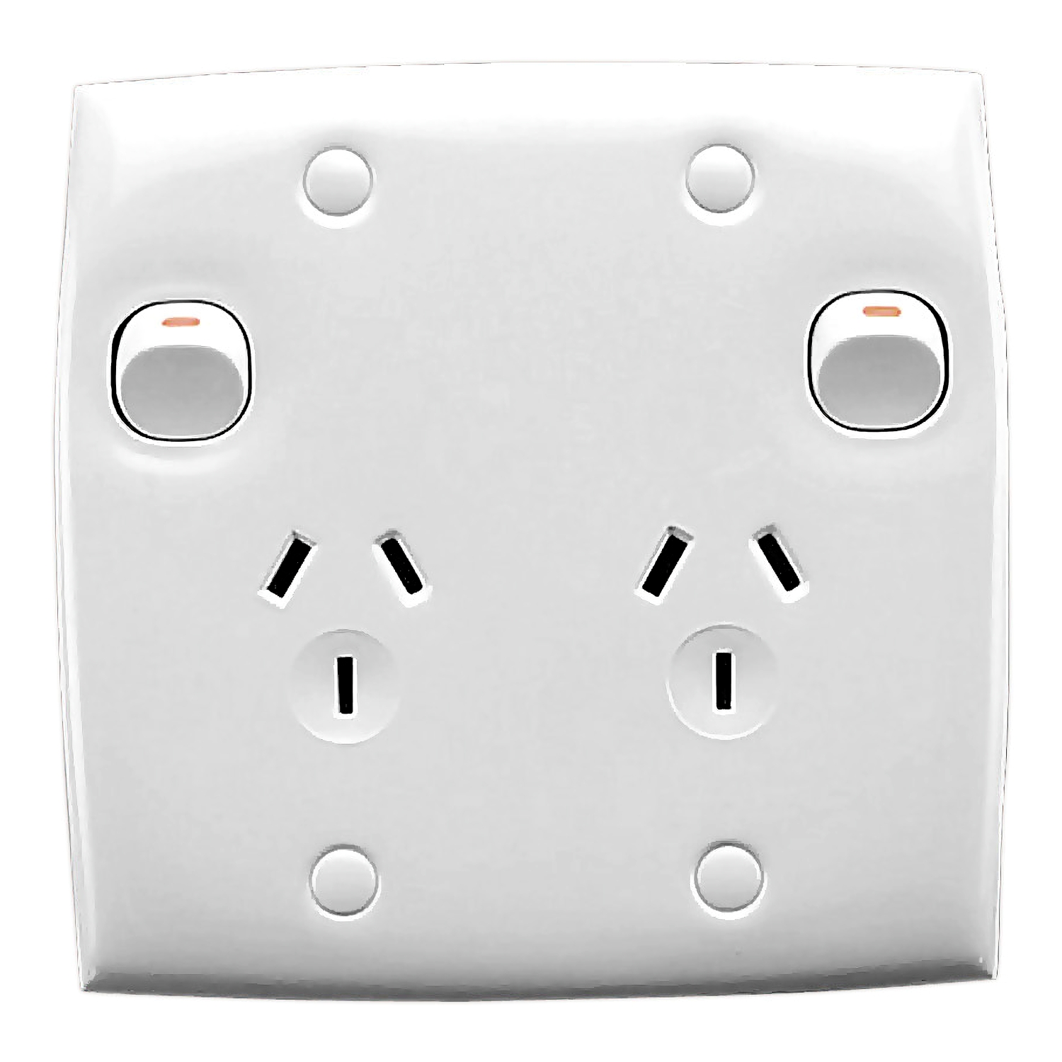 SWITCHED SOCKET TWIN VERTICAL 10A SHUTTER