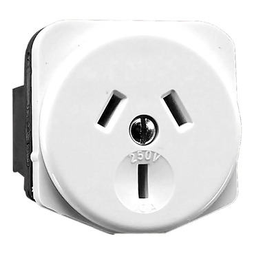 Standard Series, Automatic Single Socket Outlet Mechanism, 250VAC, 10A, 2 Pole, Panel Mount