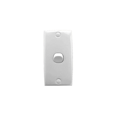 Flush Switch, 1 Gang, 250VAC, 10A, Vertical, Architrave, 78mm Mounting Centre