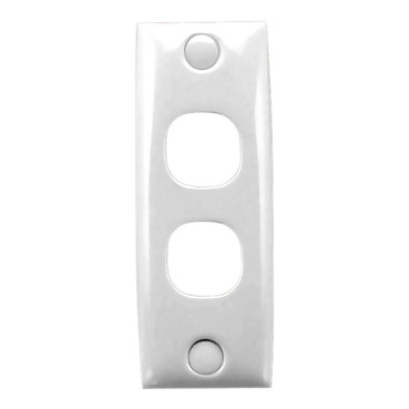 Standard Series, Flush Plates - Standard Series, Architrave Size, Switch Plate 2 Gang (75 X 32mm)