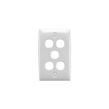 Standard Series, Flush Plate, 5 Gang, Standard