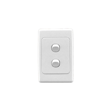 2000 Series, Flush Switch, 2 Gang, 250VAC, 10A, Standard, Vertical