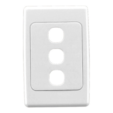 2000 Series, Flush Surround And Grid Plate, 3 Gang, Vertical/Horizontal Mount, Standard Size