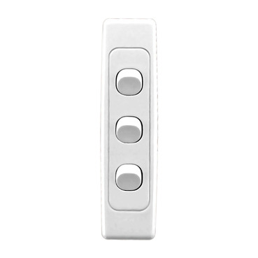 Clipsal 2000 Series Flush Switches Architrave Size, Switch 3 Gang, 250V, 10A