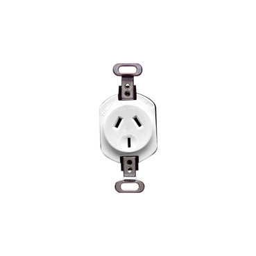 Standard Series, Power Outlet, Single, Flush Mount, 250V 10A, 3 Pin