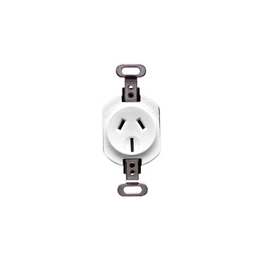 Unswitched Sockets, Flush Mount, Power Outlet Single 250V 15A - 3 Pin