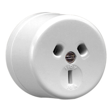 Single Socket Outlet, 110VAC, 10A, 3 PIN, Surface Mount