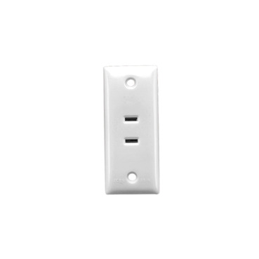 socket flush 2pin 10a 76x32mm