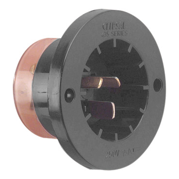 Standard Series, Socket Inlet, 3 PIN, 15A, 250V, Back Terminal Cover