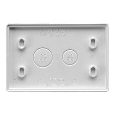 block mtg pvc back plt 449